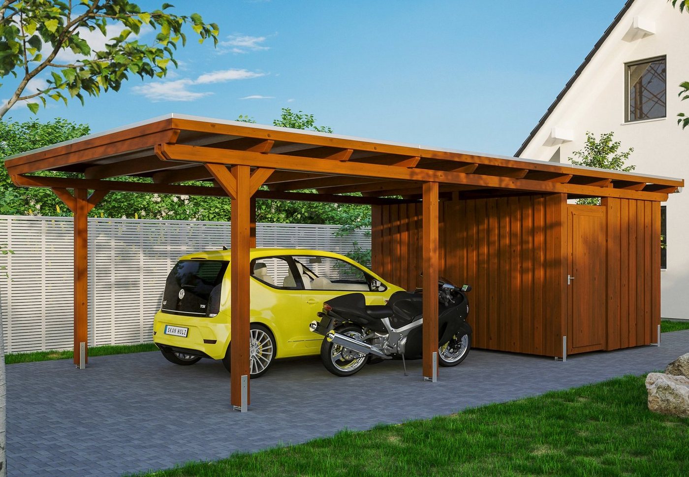 Skanholz Einzelcarport Emsland, BxT: 404x846 cm, 223 cm Einfahrtshöhe von Skanholz