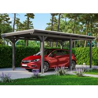 Skanholz Einzelcarport "Emsland" Leimholz, Nordisches Fichtenholz 291 cm dunkelgrau von Skanholz