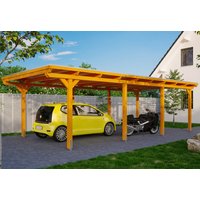 Skanholz Einzelcarport "Emsland", Leimholz-Nordisches Fichtenholz, 341 cm, hellbraun von Skanholz