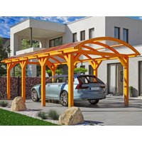 Skanholz Einzelcarport "Franken", Leimholz-Nordisches Fichtenholz, 300 cm, hellbraun von Skanholz