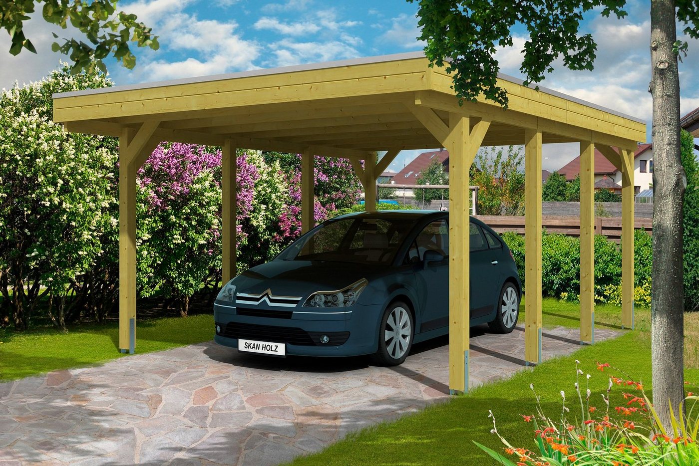 Skanholz Einzelcarport Friesland, BxT: 397x555 cm, 210 cm Einfahrtshöhe von Skanholz