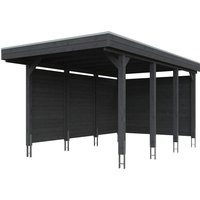 Skanholz Einzelcarport "Friesland Set 1", Fichtenholz, 270 cm, dunkelgrau von Skanholz