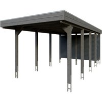 Skanholz Einzelcarport "Friesland Set 12", 270 cm, Schiefergrau von Skanholz