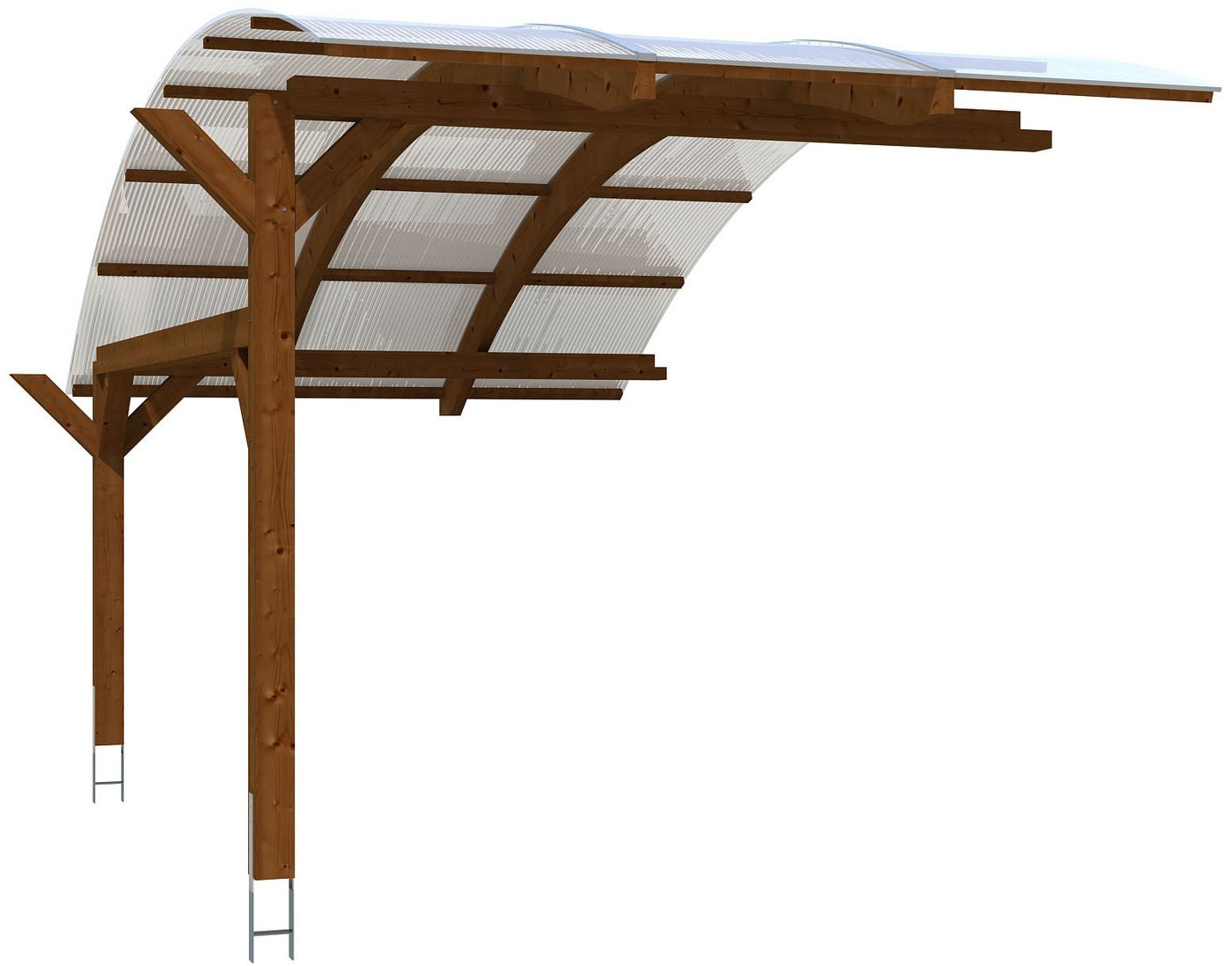 Skanholz Einzelcarport Schwaben, BxT: 299x630 cm, 263 cm Einfahrtshöhe, Erweiterung, 299 x 630 cm von Skanholz