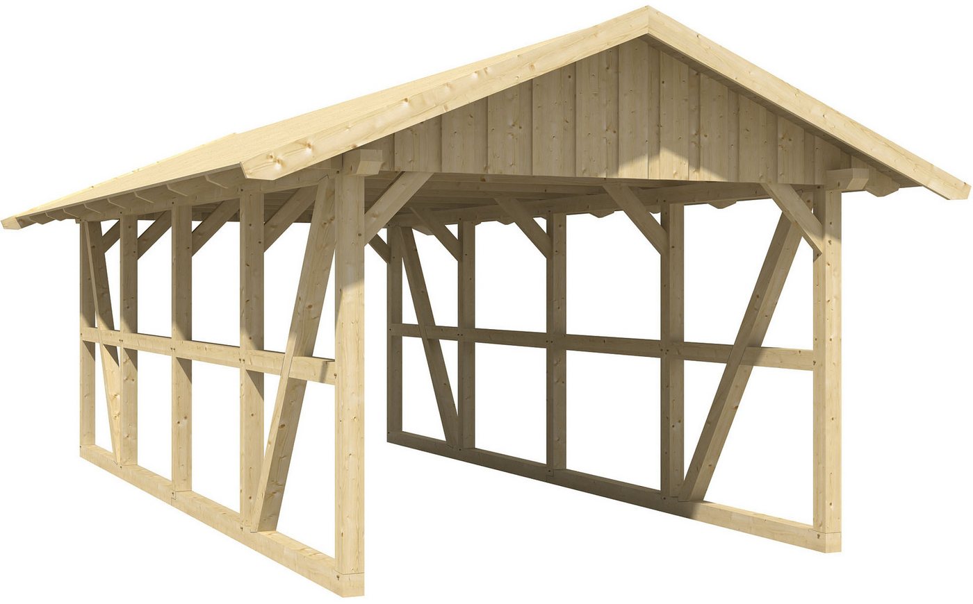 Skanholz Einzelcarport Schwarzwald, BxT: 424x772 cm, 220 cm Einfahrtshöhe, 424x772cm, mit Dachschalung von Skanholz