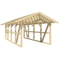 Skanholz Einzelcarport "Schwarzwald", KVH, Fichte, 300 cm, Natur von Skanholz