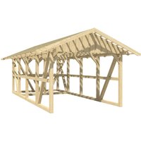 Skanholz Einzelcarport "Schwarzwald", KVH, Fichte, 300 cm, Natur von Skanholz