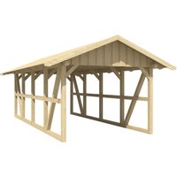 Skanholz Einzelcarport "Schwarzwald", KVH, Fichte, 300 cm, Natur von Skanholz