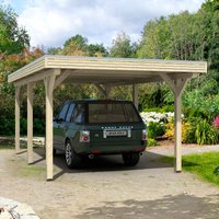 Skanholz Einzelcarport "Spessart", Leimholz-Nordisches Fichtenholz, 291 cm, natur von Skanholz