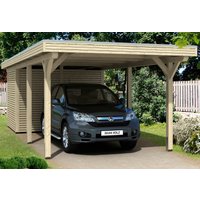 Skanholz Einzelcarport "Spessart", Leimholz-Nordisches Fichtenholz, 291 cm, natur von Skanholz