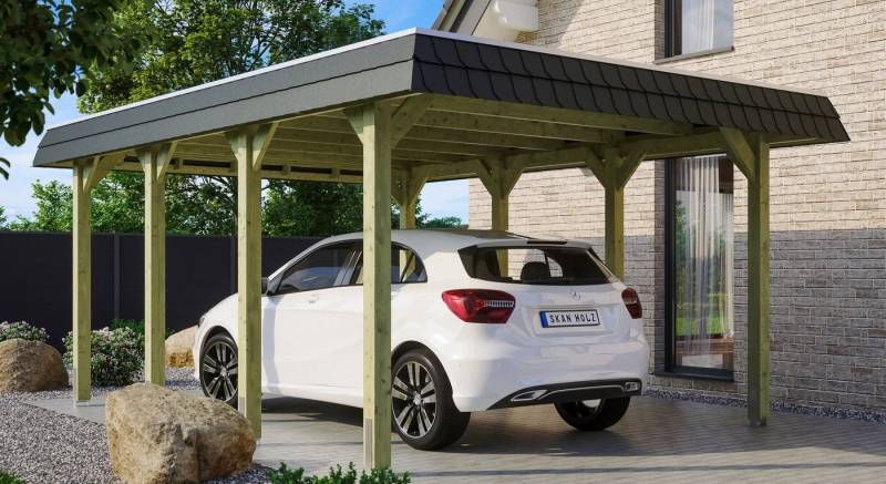 Skanholz Einzelcarport Spreewald, BxT: 396x589 cm, 209 cm Einfahrtshöhe von Skanholz