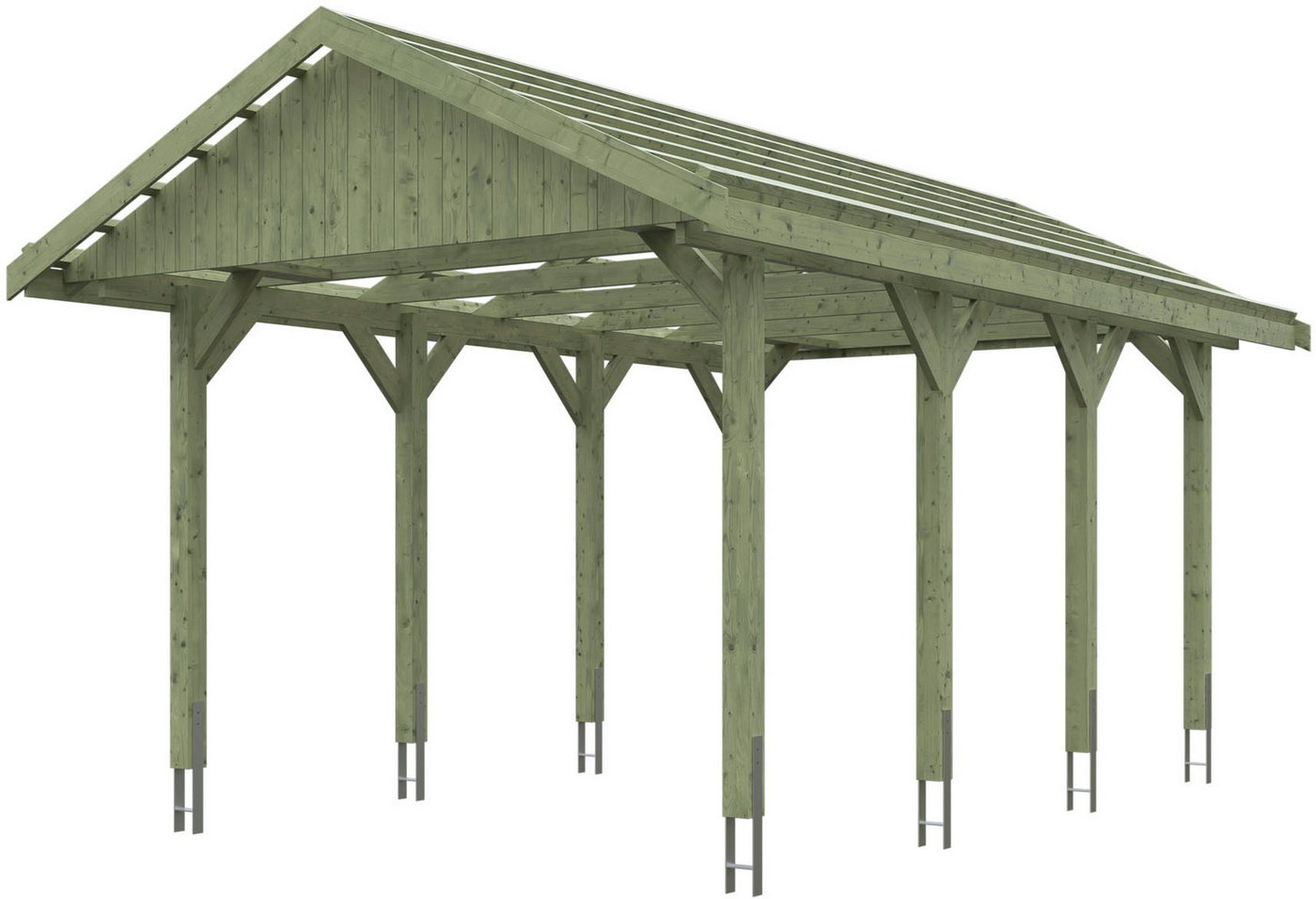 Skanholz Einzelcarport Wallgau, BxT: 380x600 cm, 215 cm Einfahrtshöhe, 380x600cm, mit Dachlattung von Skanholz