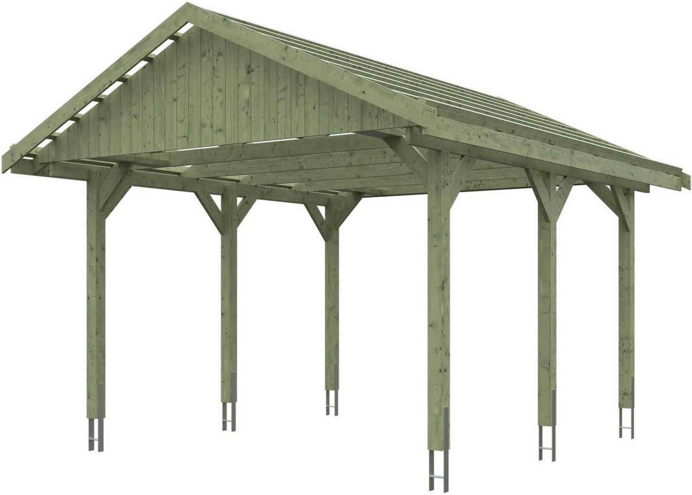 Skanholz Einzelcarport Wallgau, BxT: 430x500 cm, 215 cm Einfahrtshöhe, 430x500cm, mit Dachlattung von Skanholz