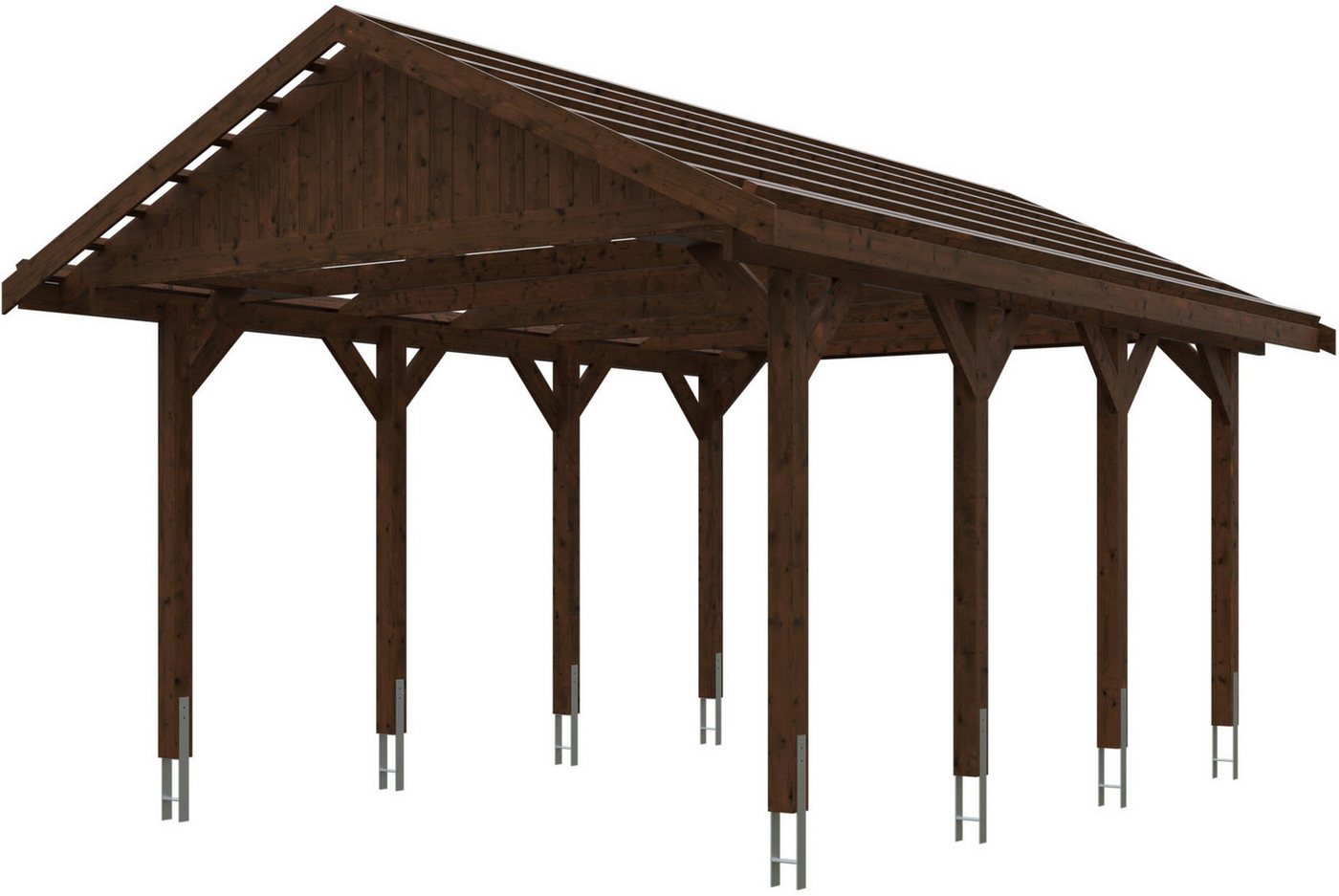 Skanholz Einzelcarport Wallgau, BxT: 430x600 cm, 215 cm Einfahrtshöhe, 430x600cm, mit Dachlattung von Skanholz