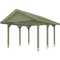 Skanholz Einzelcarport "Wallgau", 340 cm, Grün, mit Dachlattung von Skanholz