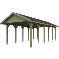 Skanholz Einzelcarport "Wallgau", Nadelholz, 340 cm, Grün von Skanholz