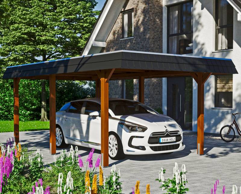 Skanholz Einzelcarport Wendland, BxT: 362x628 cm, 206 cm Einfahrtshöhe von Skanholz