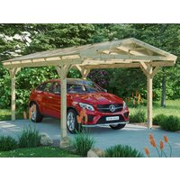 Skanholz Einzelcarport "Westerwald", Leimholz-Nordisches Fichtenholz, 326 cm, natur von Skanholz