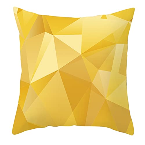 1 Kissenbezüge 40x40cm, Zierkissenbezüge Gelb Geometrisches 3D-Muster Polyester Kopfkissenbezug Deko Wohnzimmer Schlafzimmer von Skcess