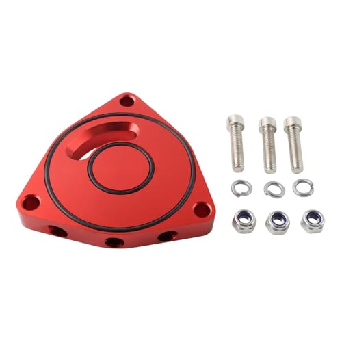 Aluminium Billet Turbo Blow Off Valve, Turbo Blow Off Ventil Platte Spacer Leistung 2015-2021 Honda Passend Für Civic 1.5T Coupe Billet Motor(Red) von Skdvy