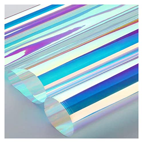 Fensterfolie Spiegelfolie,UV Folie Hitzeschutz, Regenbogen-Fenster-Film-irisierendes Fenster-Aufkleber for Home Restaurant Selbstklebender Aufkleber Schöner Klebstoffaufkleber(60cmx500cm) von Skdvy