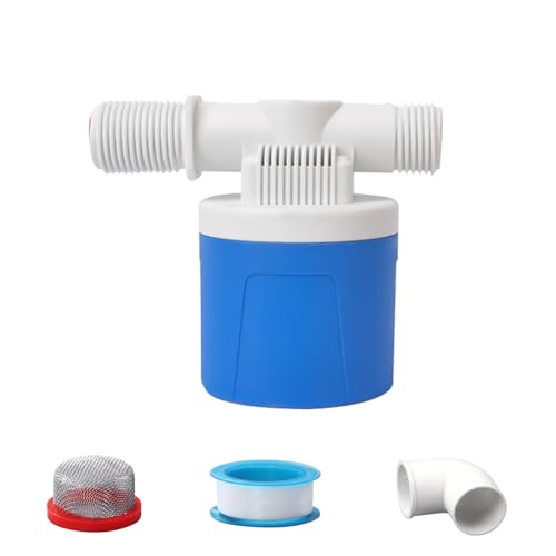 3/4 Zoll Schwimmerventil für Wassertank,Automatisches Schwimmerventil Wasserstandsregelventil mit Wellrohr Wasserhahn-Dichtungsband Filter für Fischteiche Pool Viehtränken Schwimmbädern (B) von Skeadex
