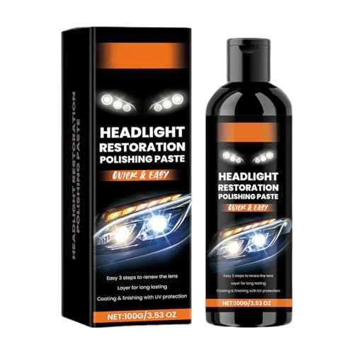 Autoscheinwerfer Polierpaste, 100g Scheinwerfer Aufbereitung Kratzer Entferner Oxidation Reparatur, Scheinwerfer Reiniger Scheinwerferreparaturflüssigkeit für Auto Politur Reinigung Autoscheinwerfer Polierpaste, 100g Scheinwerfer Aufbereitung Kratzer Entferner Oxidation Reparatur, Scheinwerfer Reiniger Scheinwerferreparaturflüssigkeit für Auto Politur Reinigung von Skeadex