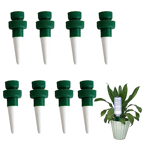 Bewässerungssystem Automatische Bewässerung Set Selbstbewässernde Spikes Automatische Bewässerungsgeräte Wasserspender Pflanze Für Garten, Pflanzen, Blumen, Kübelpflanzen und Urlaub (8 Stück) von Skeadex