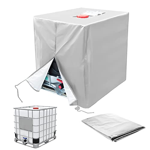 IBC Tank Abdeckung Anti-UV Schutzhülle Wassertank Schutzabdeckung 1000L IBC Tank zubehör 420D Verdicker Abdeckplane mit Reißverschluss Schutzhaube Staubdicht Cover Regenwassertank Cover (C) von Skeadex