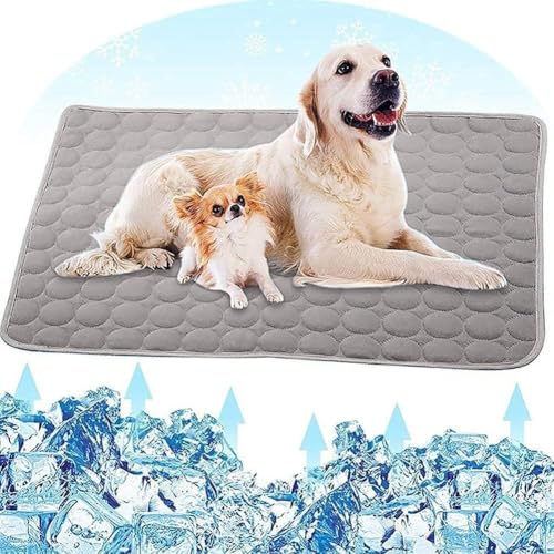Kühlmatte Hund Selbstkühlend, 2025 Kühlmatte für Hunde & Katze, Atmungsaktiv Kühldecke Hund Kühlmatte Rutschfest Dog Cooling Mat Pad Hundekühlmatte Kühlmatte Katze für Zuhause Unterwegs Auto (A, XS) von Skeadex