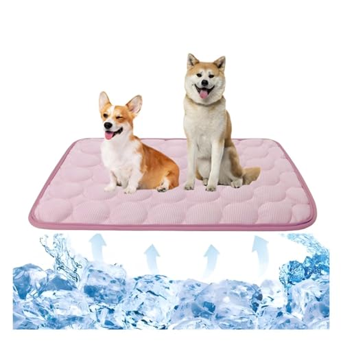 Kühlmatte Hund Selbstkühlend, 2025 Kühlmatte für Hunde & Katze, Atmungsaktiv Kühldecke Hund Kühlmatte Rutschfest Dog Cooling Mat Pad Hundekühlmatte Kühlmatte Katze für Zuhause Unterwegs Auto (C, XL) von Skeadex
