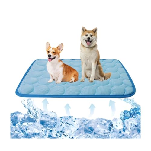 Kühlmatte Hund Selbstkühlend, 2025 Kühlmatte für Hunde & Katze, Atmungsaktiv Kühldecke Hund Kühlmatte Rutschfest Dog Cooling Mat Pad Hundekühlmatte Kühlmatte Katze für Zuhause Unterwegs Auto (B, XL) von Skeadex