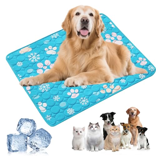 Kühlmatte Hund Selbstkühlend,2025 Neu Kühlmatte für Hunde Katze,Atmungsaktiv Kühldecke Hund Kühlmatte Dog Cooling Mat Pad Rutschfest Hundekühlmatte Kühlmatte Katze für Zuhause Unterwegs Auto (A, L) Kühlmatte Hund Selbstkühlend,2025 Neu Kühlmatte für Hunde Katze,Atmungsaktiv Kühldecke Hund Kühlmatte Dog Cooling Mat Pad Rutschfest Hundekühlmatte Kühlmatte Katze für Zuhause Unterwegs Auto (A, L) von Skeadex