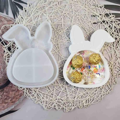 Silikonformen Gießformen Ostern,Silikonform Hase Silikonform Ostern Gips Zum Gießen Osterhase Silikonform Kaninchen Silikonformen Ostern Giessform Silikon Frühling für DIY Aufbewahrungsbox (B) von Skeadex