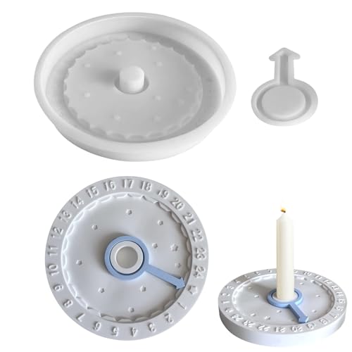 Silikonformen Gießformen Weihnachten, Adventskalender Silikonform Weihnachten Gießform Kerzenhalter Gießformen Silikon Weihnachten Giessformen Silikon Countdown Kalender Silikonform Kerzenhalter (B) von Skeadex