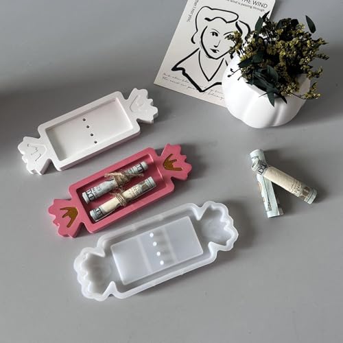 Silikonformen Gießformen Weihnachten Geldgeschenk, 2 Stück Süßigkeiten Silikonform Geldgeschenke Silikonform Weihnachten Gießformen Silikon Weihnachten Gipsformen zum Gießen Süßigkeiten (A) von Skeadex