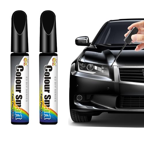Skeadex 2 Stück lackstift Auto Lackstift Schwarz Glänzend Autolack kratzer Entfernen Lackstift Auto Lack Reparaturset mit Weicher Bürstenkopf für Auto Motorrad Kratzer (2 Schwarz) von Skeadex
