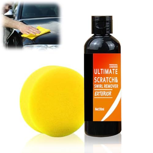 Skeadex Autolack Kratzer Entferner, 30ml/120ml Car Scratch Remover, Kratzerentferne Autolack mit Schwamm, für Autolack Kratzer Entfernen und Autopolitur (30ml) von Skeadex
