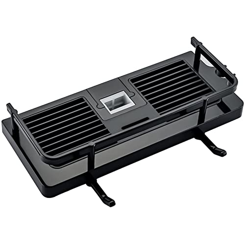 Skeadex Duschablage Kein Bohren Duschregal Badezimmer Organizer Aufbewahrungsregal Organizer Multifunktions Duschstange Duschkorb Duschstangenhalter für Badezimmer Duschstange (Schwarz-Quadrat) von Skeadex