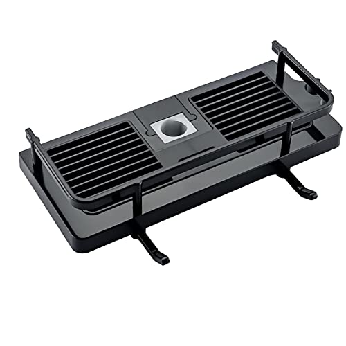 Skeadex Duschablage Kein Bohren Duschregal Badezimmer Organizer Aufbewahrungsregal Organizer Multifunktions Duschstange Duschkorb Duschstangenhalter für Badezimmer Duschstange (Schwarz-Sreisförmig) von Skeadex