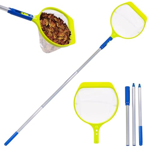 Skeadex Kescher Pool, 42/182CM Pool Kescher mit Teleskopstange,Pool Zubehör PoolKescher Teichkescher,Pool Kescher Feinmaschig PoolReinigung für Bestway Lay-Z-Spa Swimming Spas Pool Teiche (142cm) von Skeadex