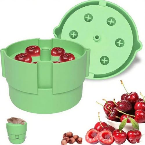 Skeadex Kirschentsteiner Manuell, Kirschkernentferner mit Auffangbehälter, Kirschentsteiner Entsteiner Kirschen,Tragbar EntfernerKirschenentsteiner Cherry Pitter für Kirschen Oliven Pflaume (C) von Skeadex