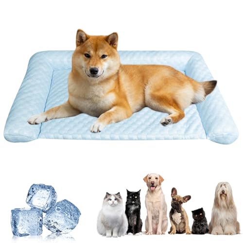 Skeadex Kühlmatte Hund, 70 * 45CM 2025 Neue Sommer Kühldecke Hund, Waschbar Kühlmatte für Hunde und Katzen, Jahreszeiten Universal Kühlbett für Hunde, Faltbar Hundekühlmatte Selbstkühlend (A) von Skeadex