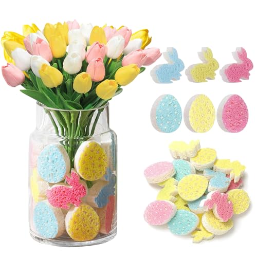 Skeadex Osterdeko Tisch, 45er Schwamm Osterhasen und 15er Künstliche Tulpen, Frühlingsdeko Kunsttulpen Osterhase Deko,Hase Oster Deko Innen Frühlingsblumen Künstlich Tulpen für Tisch Party Büro (C) Skeadex Osterdeko Tisch, 45er Schwamm Osterhasen und 15er Künstliche Tulpen, Frühlingsdeko Kunsttulpen Osterhase Deko,Hase Oster Deko Innen Frühlingsblumen Künstlich Tulpen für Tisch Party Büro (C) von Skeadex