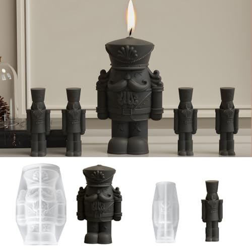 Skeadex Silikonformen Gießformen, 2 Stück 3D König und Soldat Silikonform Kerzen Formen Silikon Gießformen Silikon Frühling Kerzenformen zum Gießen König und Soldat Silikonformen Kerzen von Skeadex