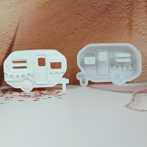 Skeadex Silikonformen Gießformen Bus, 3D Silikonform Camping Bus Gießform Bus Gießformen Silikon Sommer Gips Zum Gießen Silikonformen Bus Giessformen Silikon Camping Bus für DIY von Skeadex