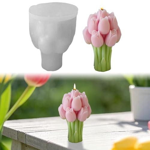 Skeadex Silikonformen Gießformen Frühling, Silikonform Blumen Kerzen Formen Silikon Tulpen Gießformen Silikon Frühling Blumen Gießform Frühling Silikonformen Blumen Kerzenformen zum Gießen Tulpen von Skeadex