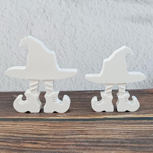 Skeadex Silikonformen Gießformen Halloween, 2er Silikonform Hexenhut mit Stiefel Gießformen Silikon Halloween Gips Zum Gießen Silikonform Herbst Giessformen Silikon Helloween von Skeadex