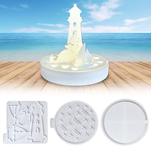 Skeadex Silikonformen Gießformen Sommer, 6 Stück 3D Silikonform Maritim Silikonform Leuchtturm Segelboot Wal mit Sockel Gießformen Silikon Sommer Gips Zum Gießen Gießform Leuchtturm & Boot für DIY Skeadex Silikonformen Gießformen Sommer, 6 Stück 3D Silikonform Maritim Silikonform Leuchtturm Segelboot Wal mit Sockel Gießformen Silikon Sommer Gips Zum Gießen Gießform Leuchtturm & Boot für DIY von Skeadex