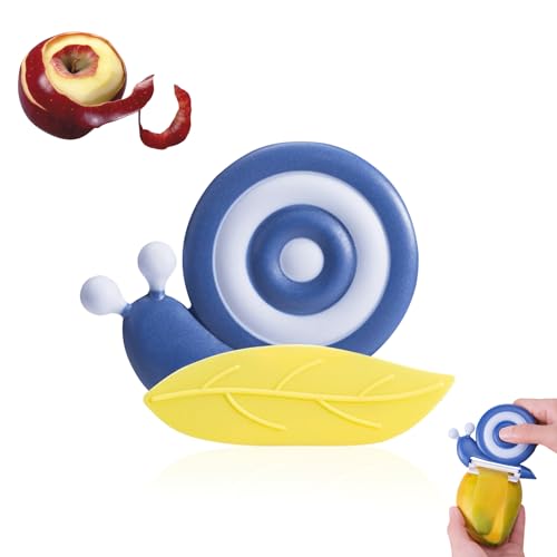 Skeadex Sparschäler Schnecke,Keramik Sparschäler Kinder,Tragbar Schnecke Schäler Kinder,Spargelschäler Obstschäler Kartoffelschäler Gemüseschäler,Multifunktion Sparschäler mit Rutschfe Griff (Blau) Skeadex Sparschäler Schnecke,Keramik Sparschäler Kinder,Tragbar Schnecke Schäler Kinder,Spargelschäler Obstschäler Kartoffelschäler Gemüseschäler,Multifunktion Sparschäler mit Rutschfe Griff (Blau) von Skeadex